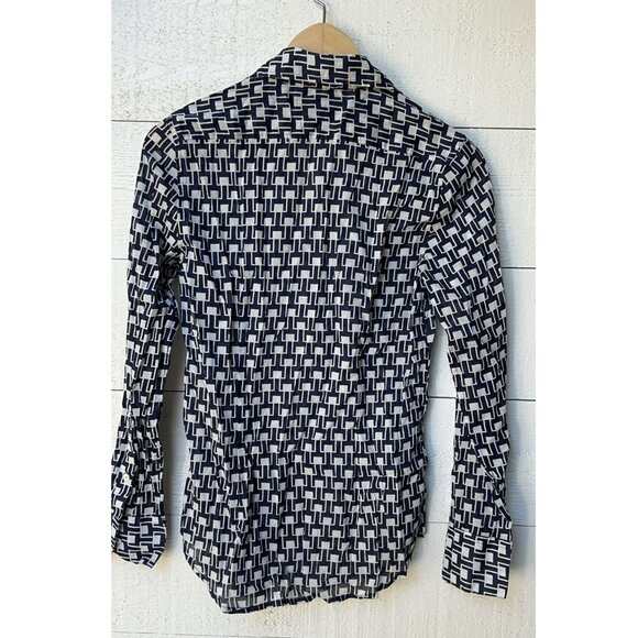 $477 Nili Lotan Kate Printed Cotton-voile Shirt Blouse Top XS - Picture 5 of 5